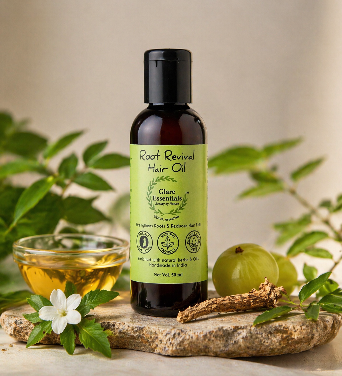 Root Revival Hair Oil – Mini (50 ml) | Reduces Hair Fall & Strengthens Roots