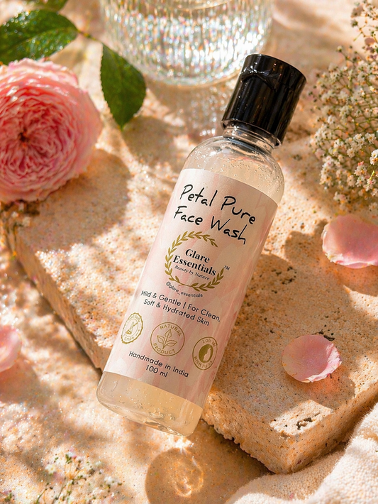 Petal Pure Face Wash | Gentle Hydrating Cleanser with Aloe Vera & Rose Water (100 ml)